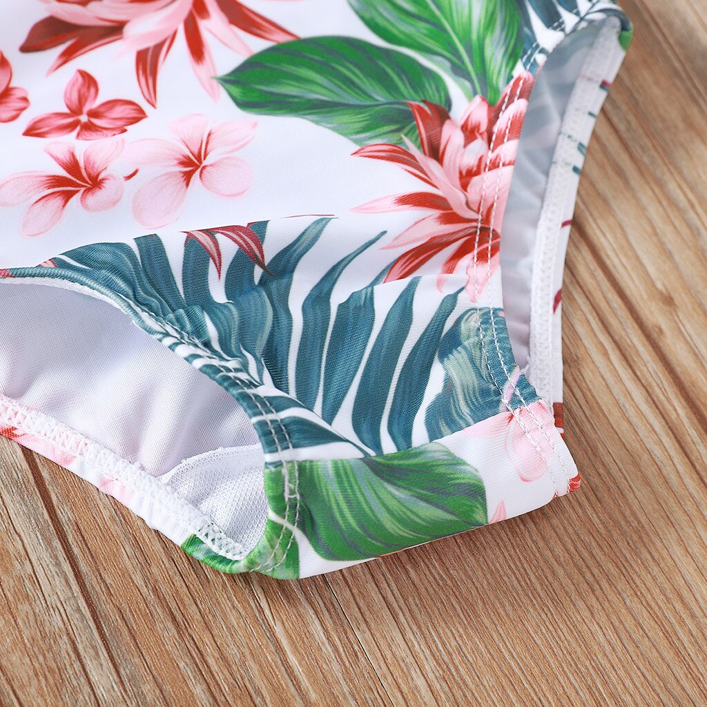 Toddler Kids Baby Girls One Piece Swimsuit Bikini Flower Swimwear Bathing Suit Children Summer Beachwear for 0-2 Years Old Girl
