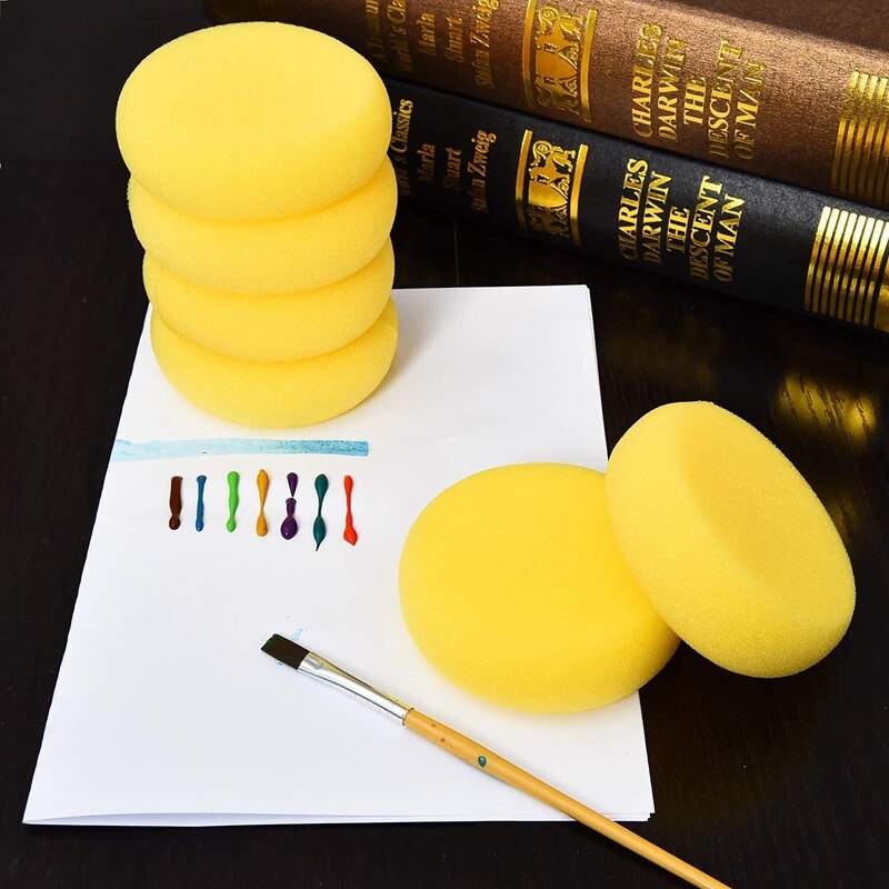 25 Pcs Painting Sponge, Artist Sponge for Watercolor, Crafts, Pottery, Clay, Ceramics, Face Painting &amp; Household Use