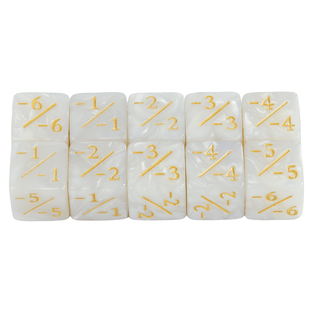 Dados D6 compatibles con accesorios de juego de cartas, dados de fichas, contadores de dados, 10 piezas: YELLOW