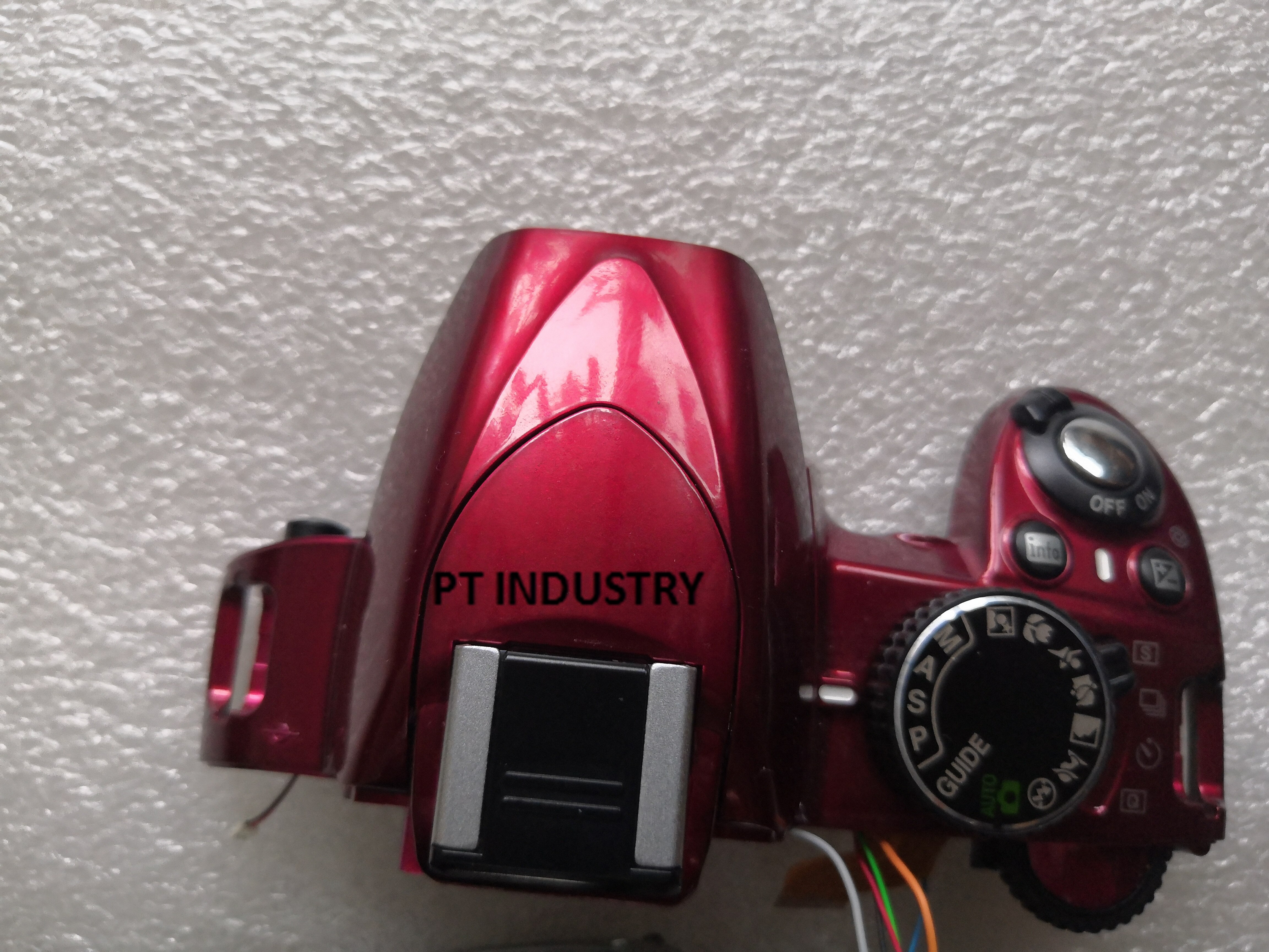 Originele D3100 Top Cover Assembly Rode Kleur Met Top Knop FPC Flex Kabel Voor Nikon D3100