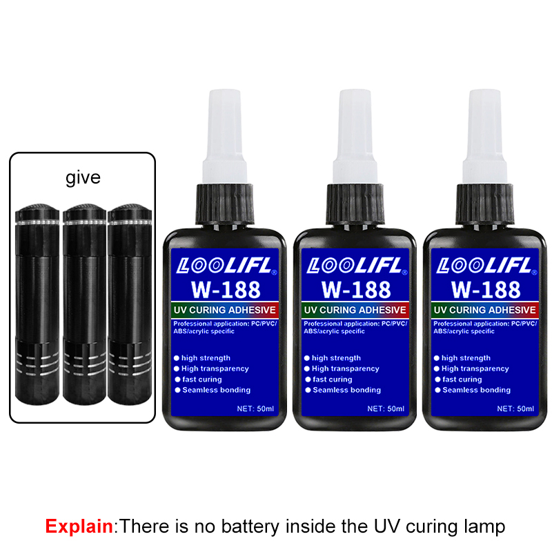 Super Strong UV Glue Ultraviolet Light Adhesive Second Fix Curing Powerful Bond Glass Metal Acrylic Quick Sealant DIY Craft: SKY BLUE