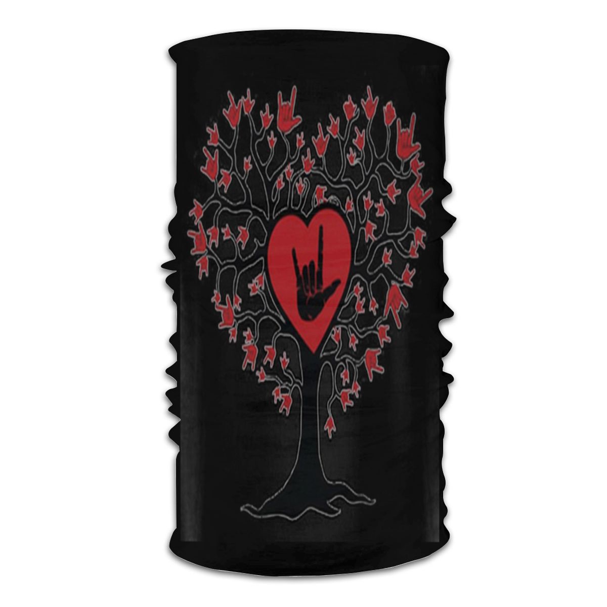 Asl Heart Tree Sign Language I Love You Rap Interesting Vacation Western Style Retro Designing Cute Retro Scarves Bandana
