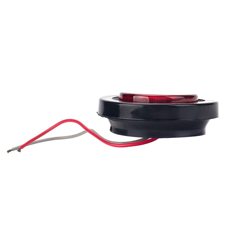 2 Inch Red Yellow Rubber Ring Round Light Truck Suitable for Truck LED Round Side Light with Heat Shrinkable Tube