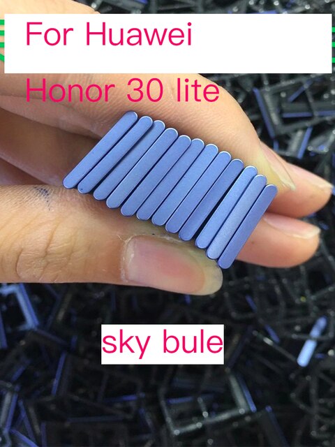 Porte-cartes Sim pour Huawei Honor 30 Lite, plateau à fentes, pièces de conteneur: Sky Blue