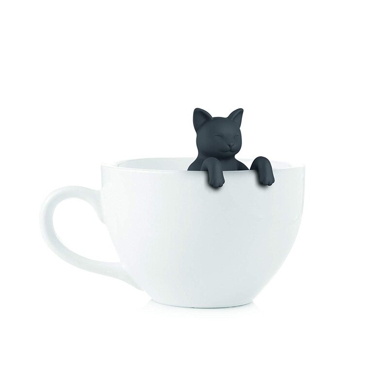 Bolsa de té de silicona para gatos, Infusor de hojas de grado alimenticio, filtro de especias de hierbas, dispositivo de elaboración, tetera, bolsitas de té, herramientas de cocina