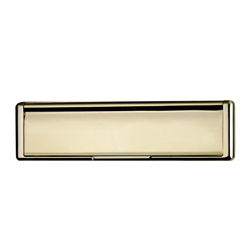 Villa Stainless Steel Letter Box ,Double Glass and Wooden Door Letter Box Golden