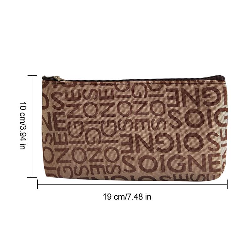 Neue Casual Make-Up Tasche Große Kapazität Brief Druck Tragbare Brief Drucken Zipper Kosmetik Tasche Kultur Beutel Für Reise