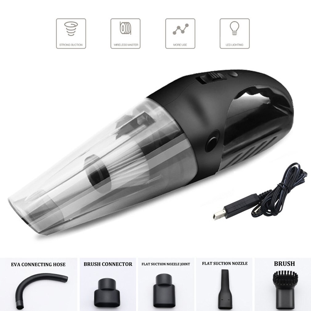 Car Vacuum Cleaner Wireless 6000Pa 12V Cordless Powerful Cyclone Suction Wet/Dry Vacuum for Auto Home Handheld Cordless Vacuums