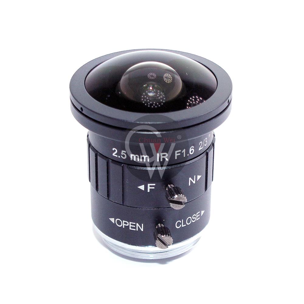 8.0 Mega Pixel 4K 2.5mm CS mount F1.6 Lens 2/3" ir correction 4K CCTV lens for Security CCTV Camera