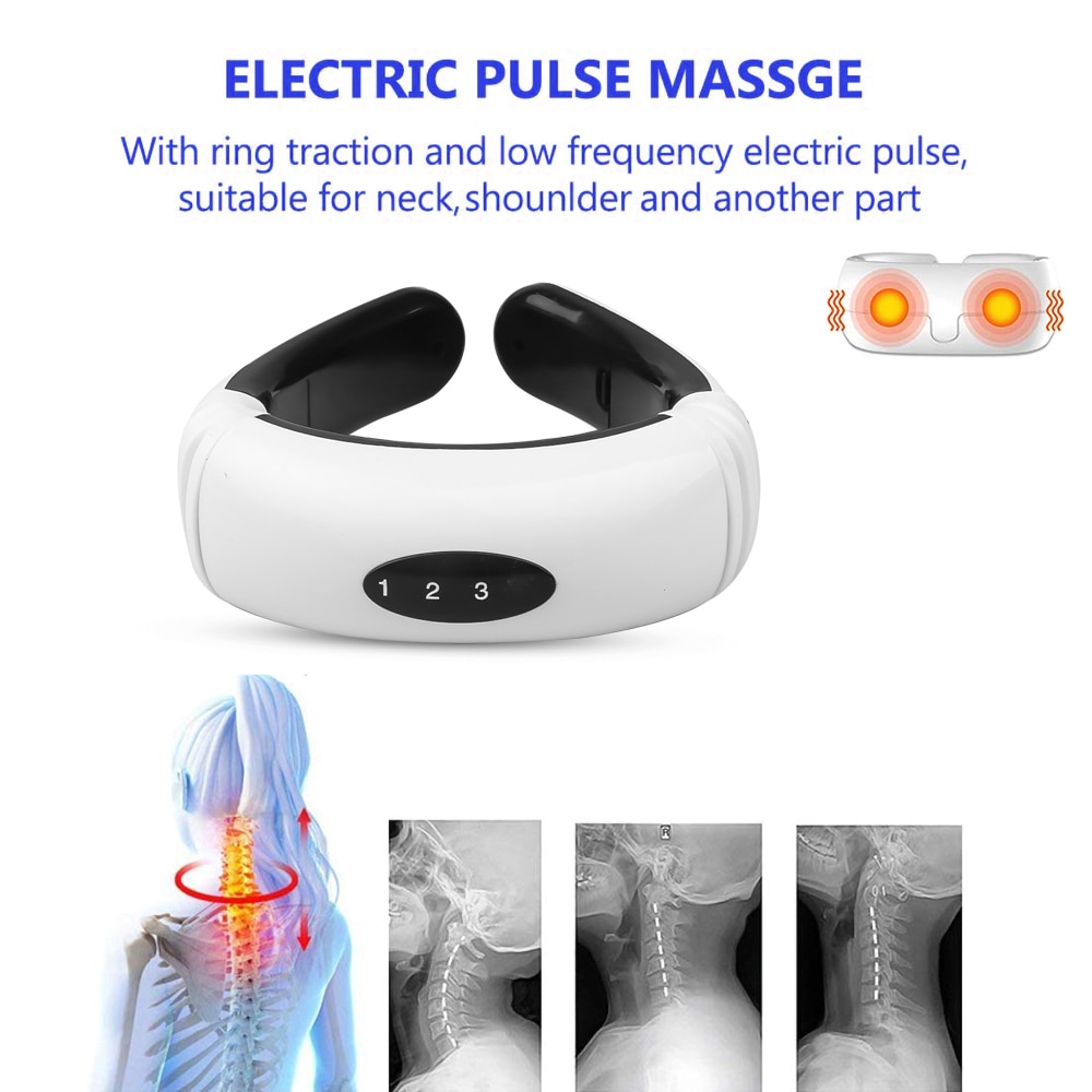 Smart Elektrische Nek Massager Ver Infrarood Verwarming Cervicale Stimulator Massage Nek Ontspanning Pijnbestrijding Gezondheidszorg Product