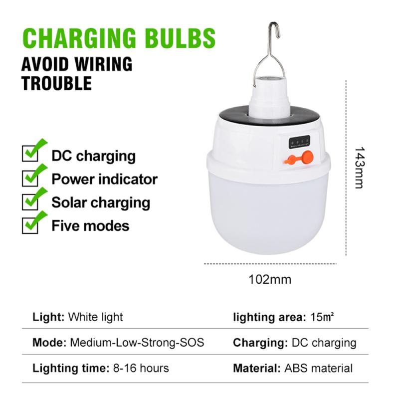 Solar Light Circular Hooking Remote Control Lamp LED Outdoor/Indoor Solar Lamp Camp Garden Lighting Wireless Solar Powered Light: 24led