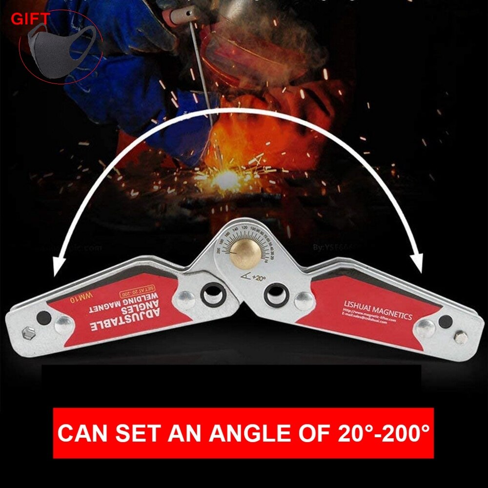 Welding Magnet Adjustable Angle(20°~200°) Welding Holder Welding Fixture Corner Clamp Strong Magnetic Welding Corner Tool