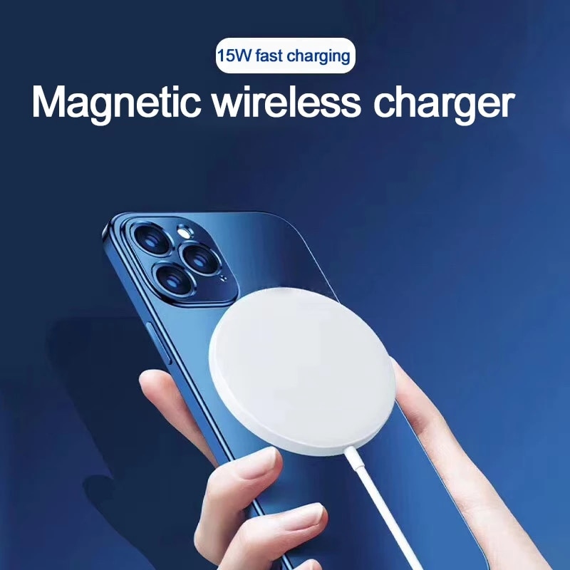 Magnetische 15W Drahtlose Ladegerät Für iPhone 12 Pro Max Mini Für Magsafe Schnelle Lade Schnell PD 20W UNS UK EU Stecker Drahtlose Ladegerät
