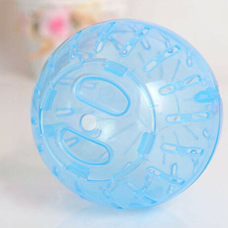 Haustier Laufen Kugel Kunststoff transparent Gummi-Verpackung Grounder 10cm Joggen Hamster Haustier Kleine ÜSpund Spielzeug Guinea Schwein Mini Trab Ball: Blau