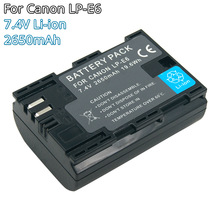 LP-E6 LPE6 LPE6N Camera Batterij 7.4V 2650mAh Li-Ion Oplaadbare Batterijen voor Canon EOS 5D 6D 7D 60D 70D 80D Mark II Mark III