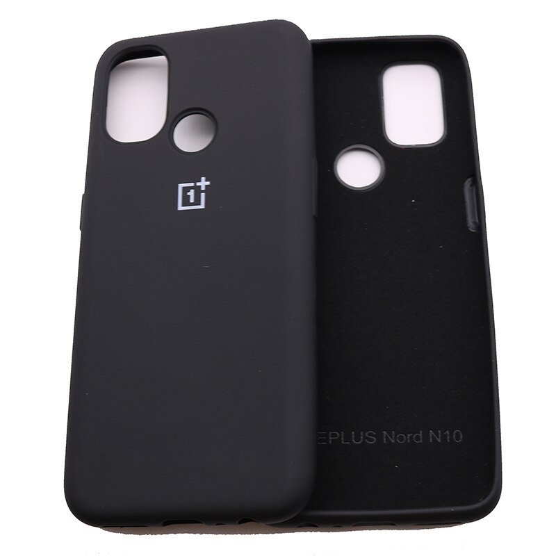 Oneplus-funda de silicona líquida para One plus Nord N10, carcasa trasera suave y fina, Original: Oneplus Nord 100 / Black