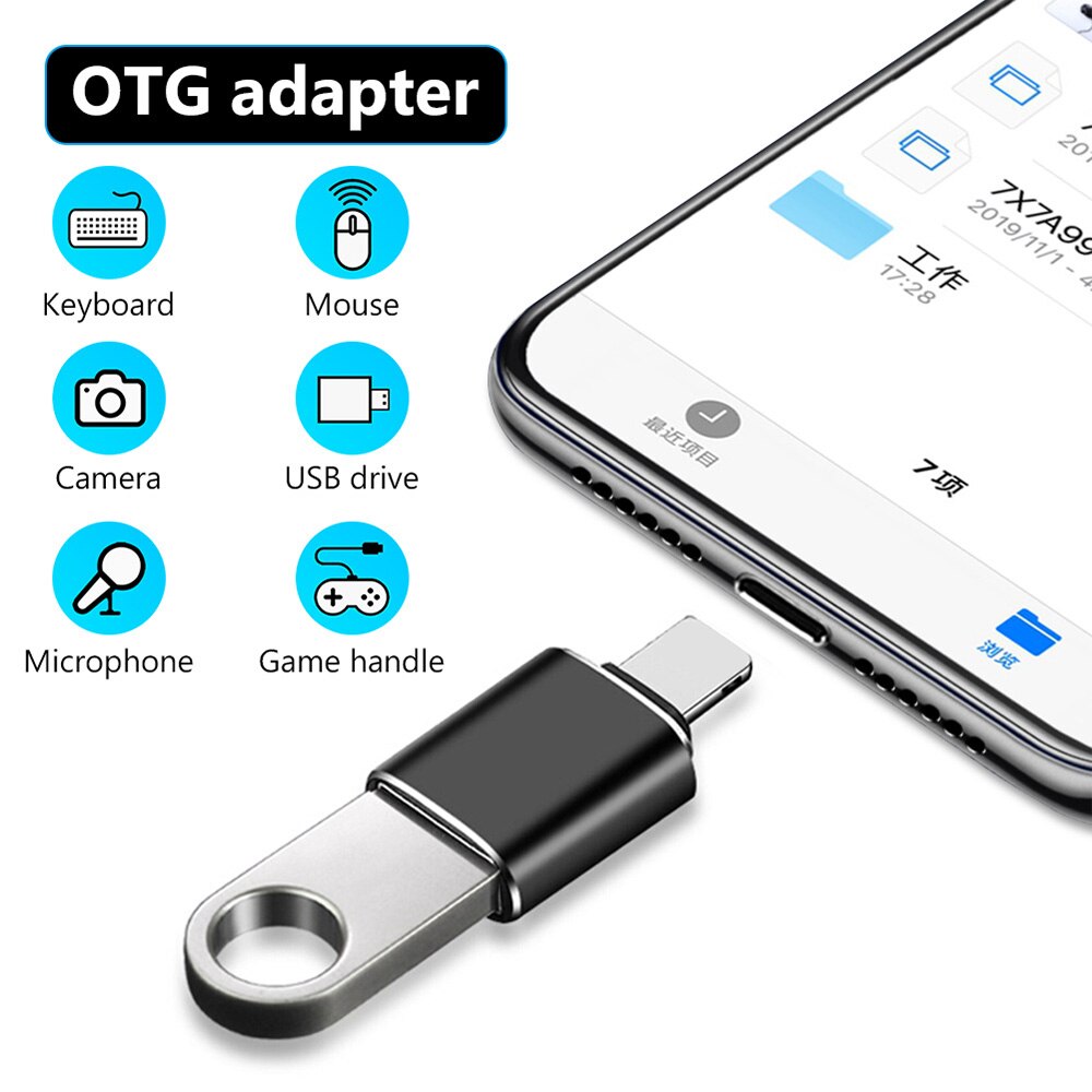 For Apple OTG Adapter Lighting Male to USB 3.0 Disk Converter Data Cable for iPhone 12 11 Pro XS Max XR X 8 7 Plus iPad Adapter