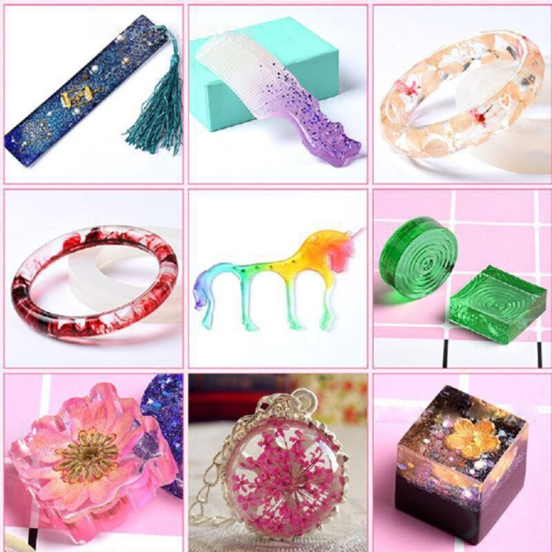 UV Resin Crystal Clear Hard Ultraviolet Curing Epoxy Resin Jewelry Making Art G32D
