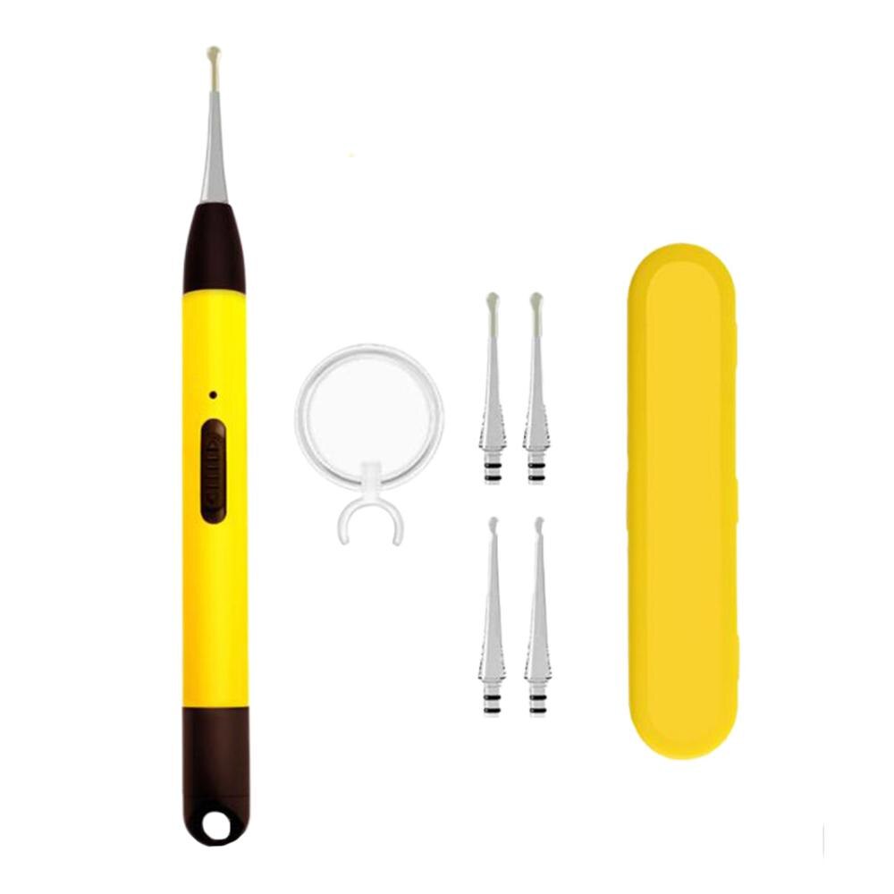 Soft Ear Cleaner Ear Wax Removal Earpick Tool +Magnifier Ear Care Products Ear Tweezers with LED Light: Option1