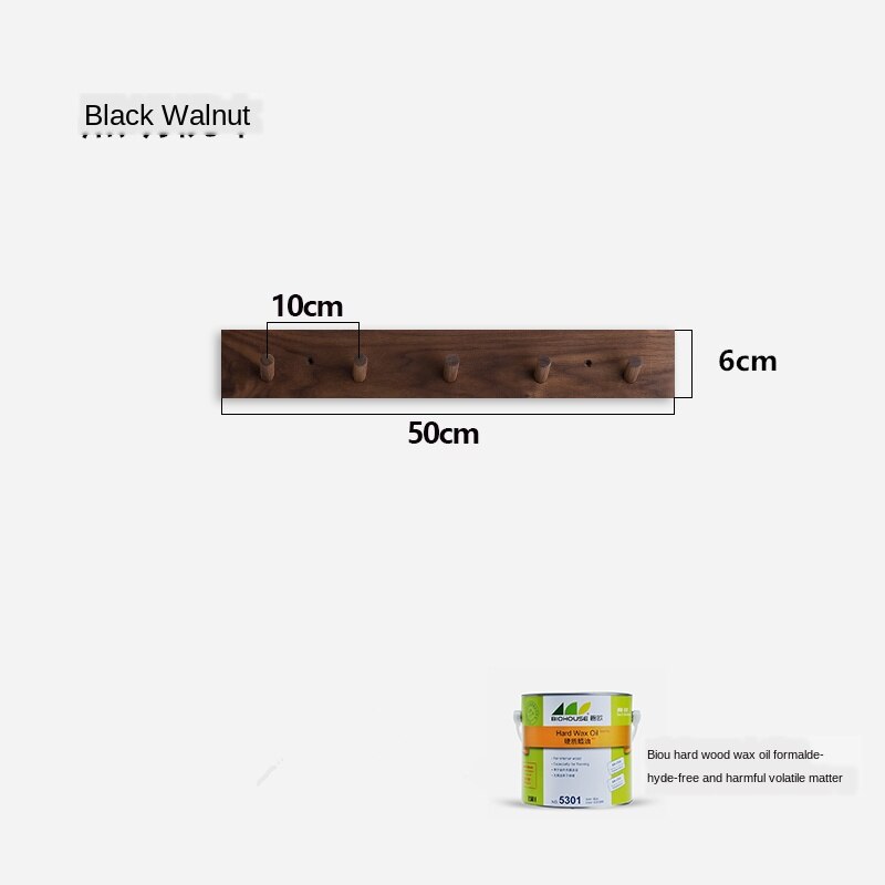 Perchero de madera de estilo nórdico para colgar en la pared, colgador de puerta, perchero decorativo para almacenamiento de llaves, muebles de madera de haya: B  5