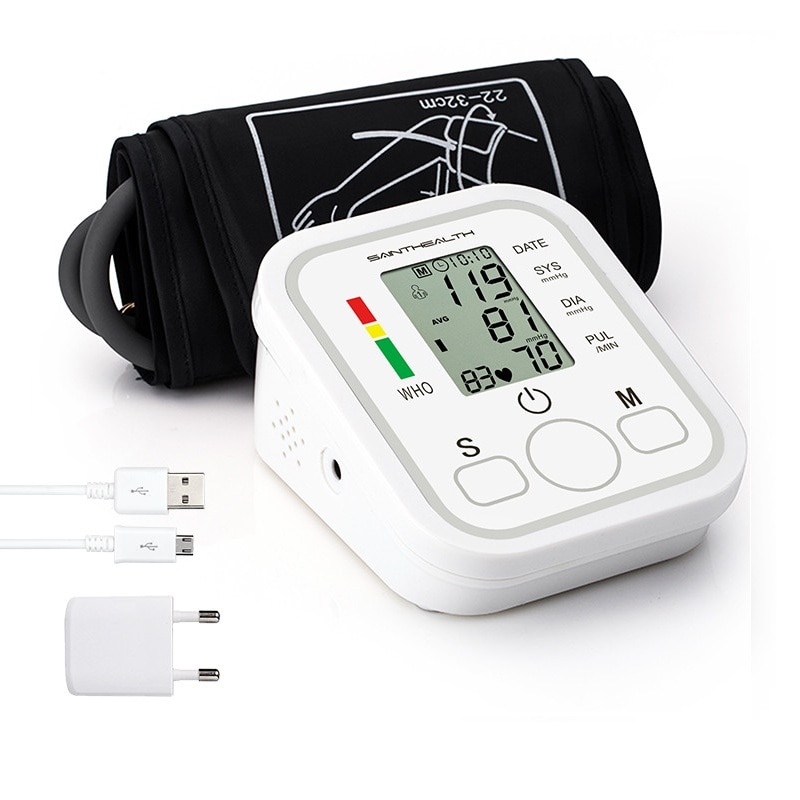 Draagbare Tonometer Bloeddrukmeter Huishouden Bloeddrukmeter Arm Band Type Digitale Elektronische Mini Bloeddrukmeter