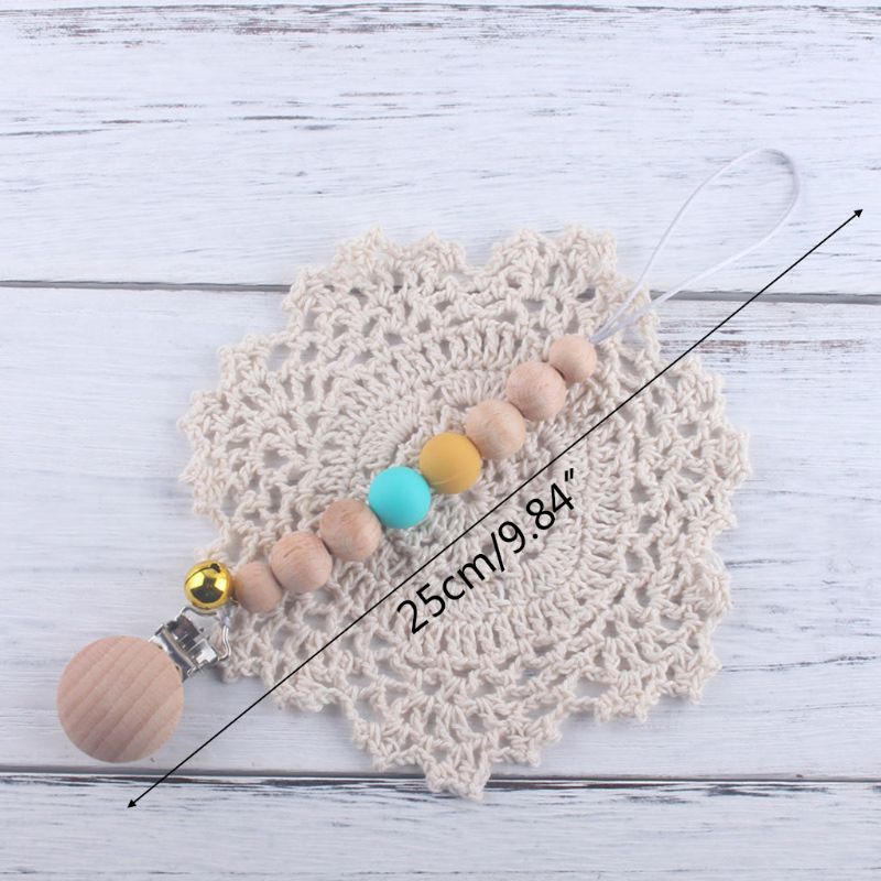 2Pcs/set Newborn Baby Pacifier Clip Chain Feather Molar Bracelet Set Holder Teethers Infant Toddlers Teething Soother Toys