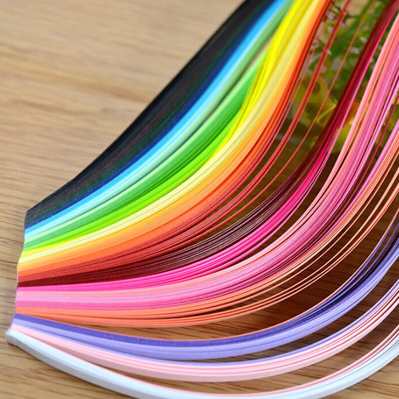 Rainbow Paper Quilling Strips Set 3mm 39cm Flower Paper For Craft DIY Quilling Tools Handmade Paper Decoration