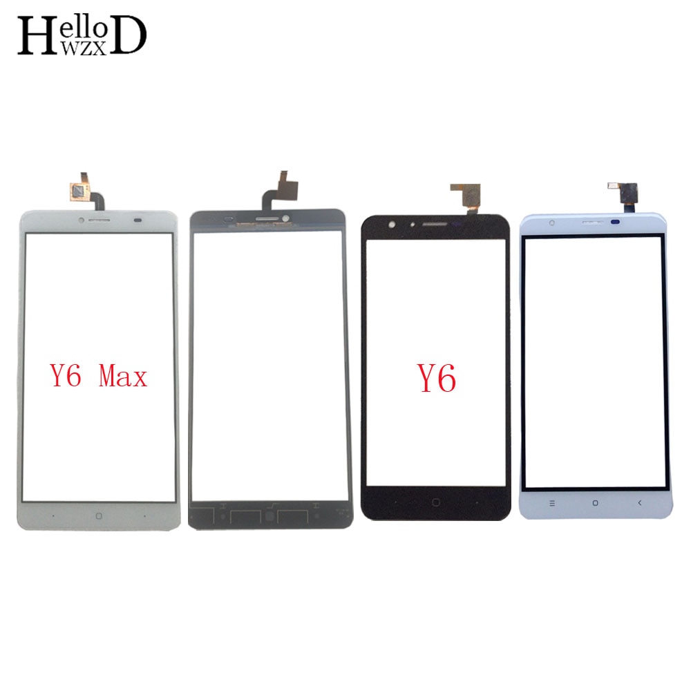 Mobile Touch Screen Für Doogee Y6 Y6C Y6 Klavier Y6 Max Touchscreen Digitizer Panel TouchScreen Objektiv Sensor Front Glas 3M Kleber