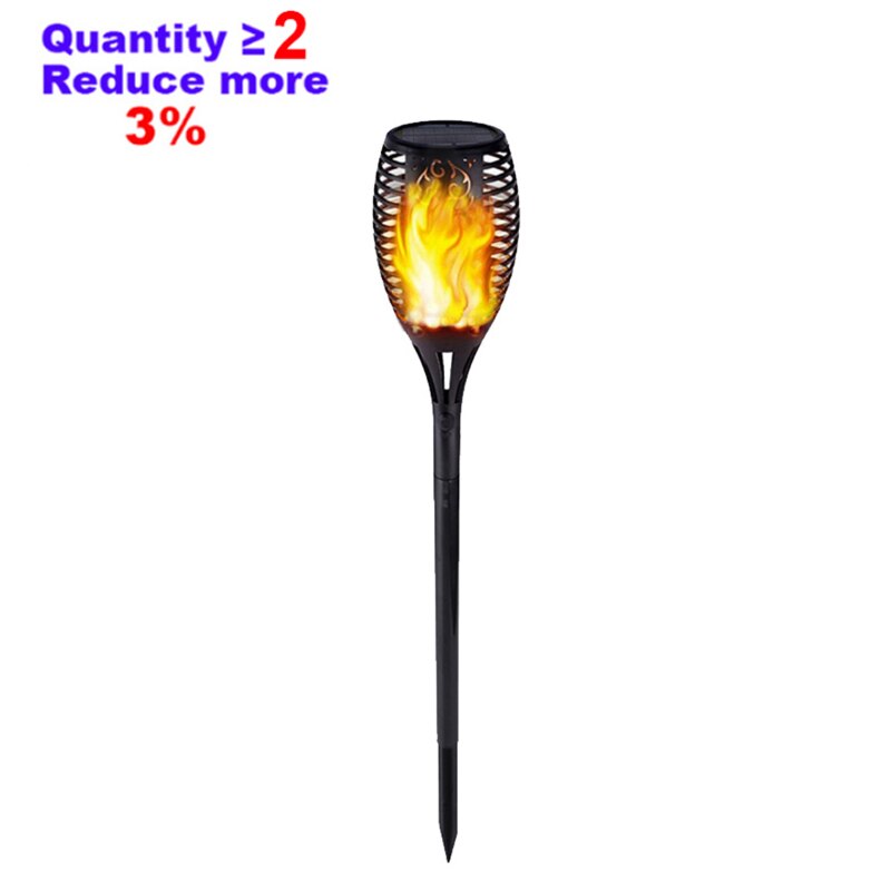 LED Solar Flame Lights Outdoor IP65 Waterproof Led Solar Garden Light Flickering Flame Torches Lamp for Courtyard Garden Balcony: 1PCS