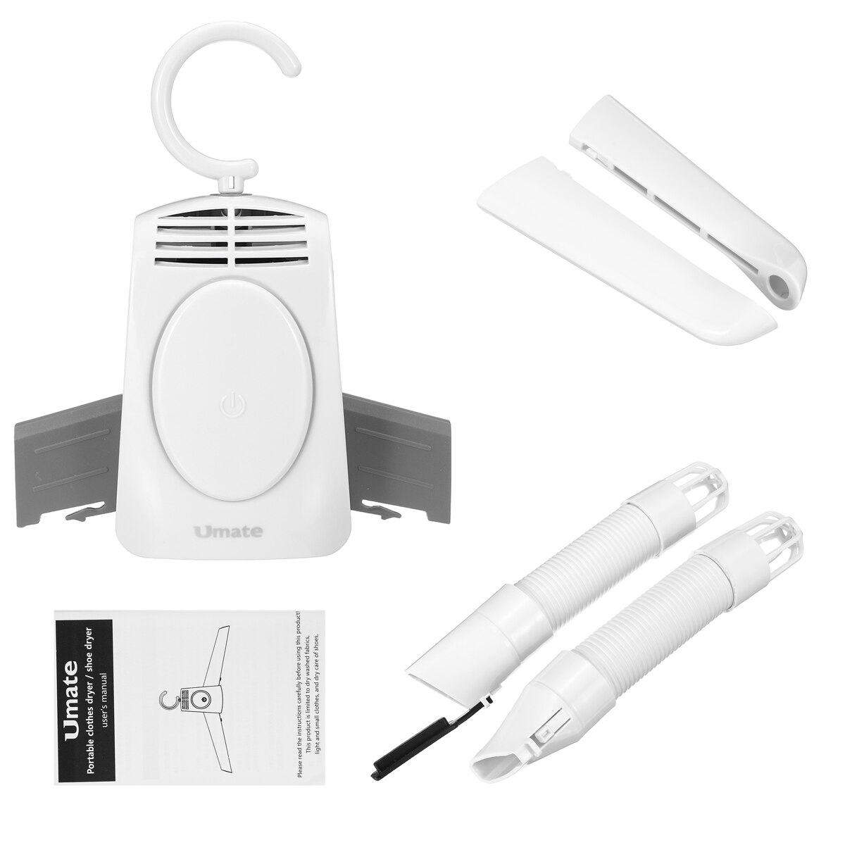 Electric Clothes Drying Rack Smart Hang Clothes Dryer Portable Outdoor Travel Mini Folding Available Clothing+Shoes Heater: Light Grey / UK