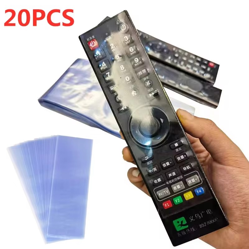 5/10/20PCS Transparente Schrumpfen Film Tasche Anti-staub Schutzhülle Abdeckung Für TV Klimaanlage Fernbedienung schrumpfen Kunststoff