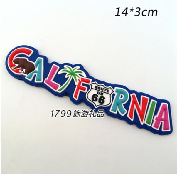 Hollywood Los Angeles California Soft PVC 3D Fridge Magnets USA Tourism Souvenirs Refrigerator Magnetic Sticker Home Decor: 003