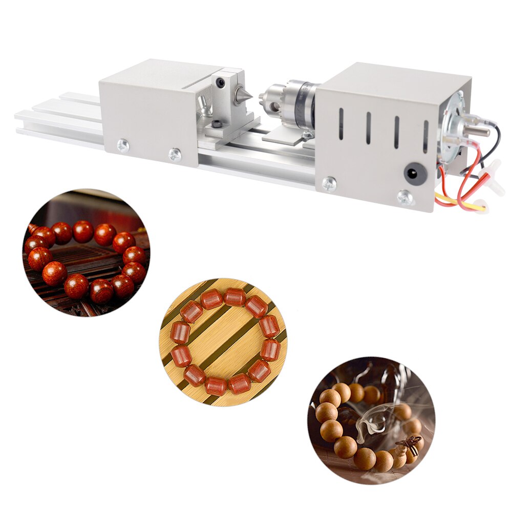 Beads Grinding and Polishing Machine Mini Lathe DIY Woodworking Craft Rotary Machine Tool
