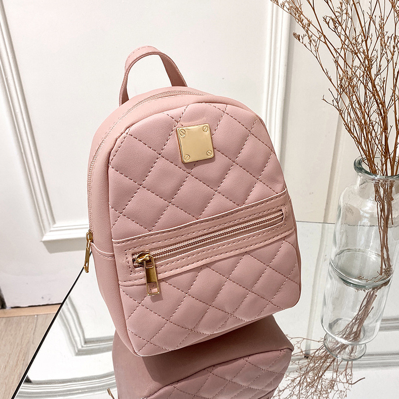 Mochila de ocio para mujer, mochilas pequeñas de PU para niñas, bolso de hombro con cremallera, mochila para mujer, Mini mochila escolar, bolsa de viaje: Rojo