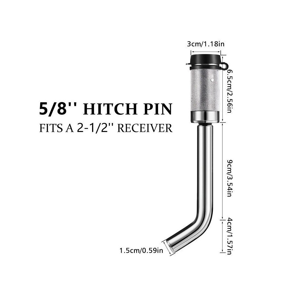 2pc anhængertræk med tunge stift låse aftagelig trailer kuglebeslag 5/8 " lige træk stift lås 16 mm trailer dele