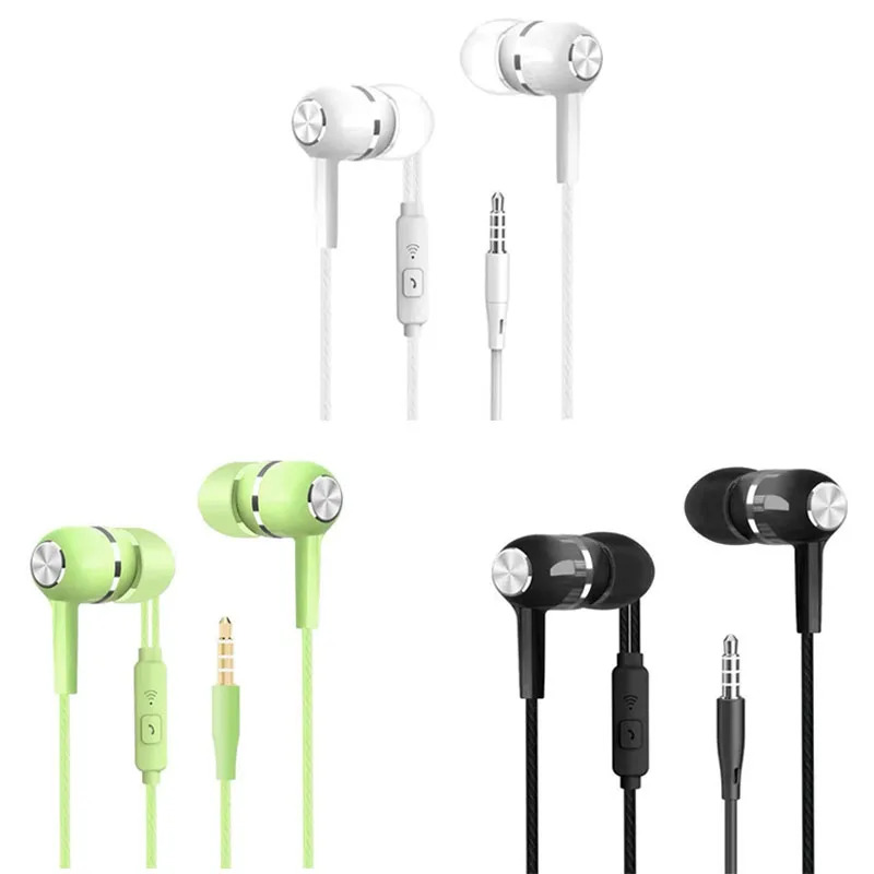 1/2/3/4 Stück Universal 3,5 mm kabelgebundene Kopfhörer Sport-Ohrhörer mit Bass-Telefon-Kopfhörer Stereo-Headset mit Mikrofon-Lautstärkeregler