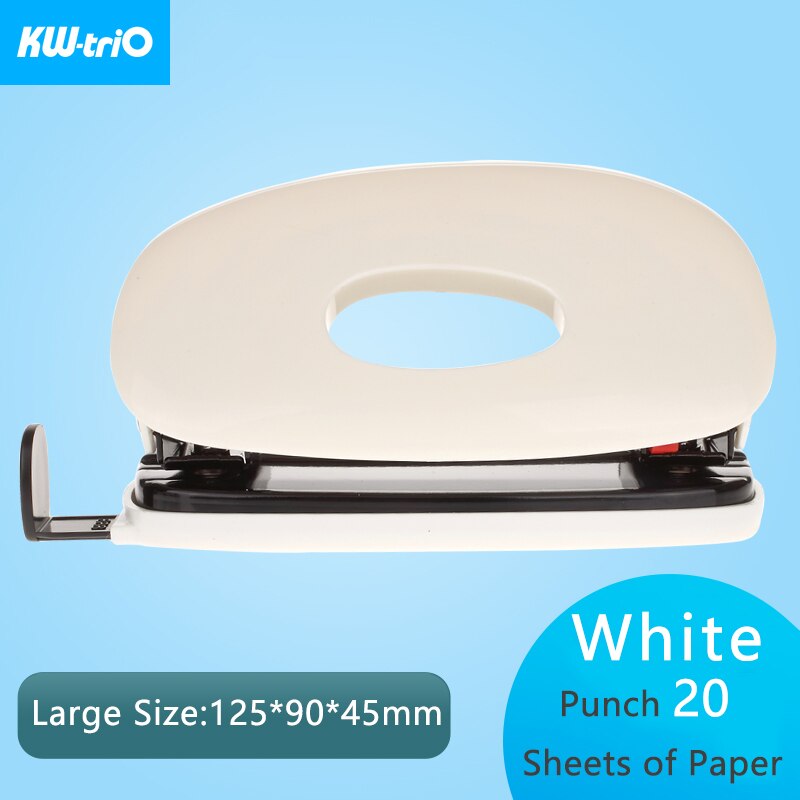 KW-triO 2-Hole Paper Punch Notebook Round Hole Puncher DIY A4/A5/A6/B5/B6 Paper Drilling Book Puncher Office Supplies: Large Size-White