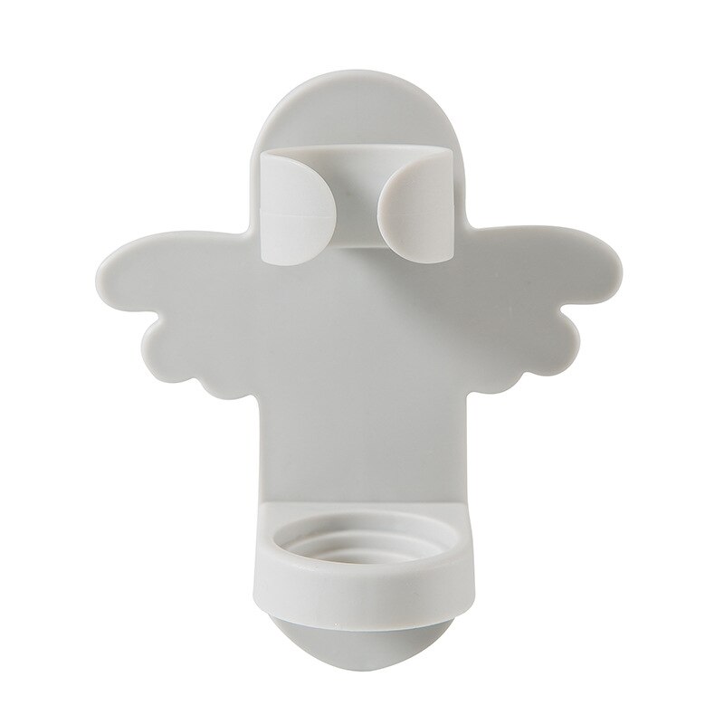 Household Electric Toothbrush Holder Stand Rack Wall-Mounted Toothbrush Holder Space Saving Bathroom Organizer Accessories: butterfly gray
