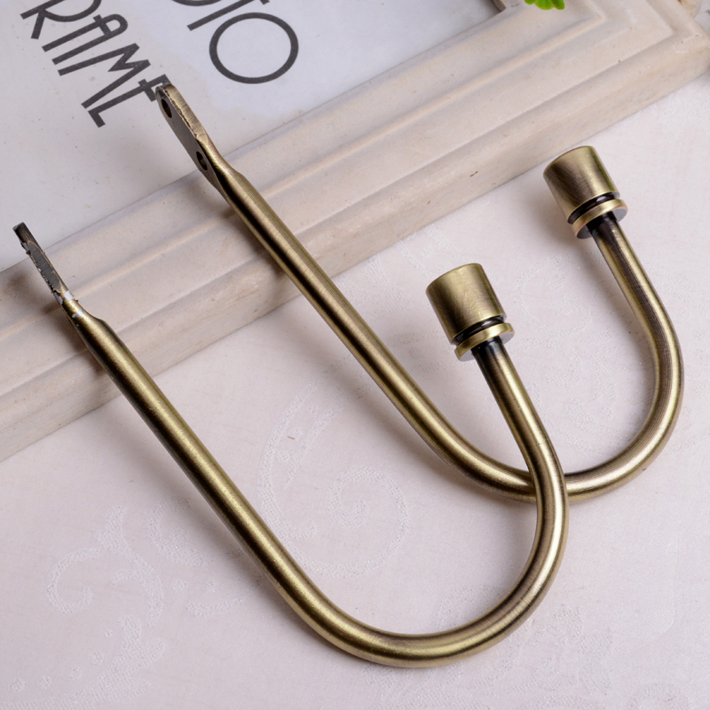 2Pcs Curtain Holdbacks Curtain Hooks U Shaped Hook Wall Mounted Tassel Curtain Tieback Hook Drapery Tieback Curtain Accessories: Red
