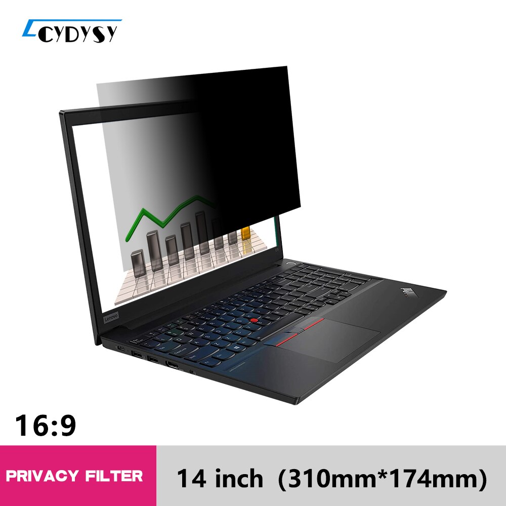 14 Inch Anti-Glare Privacy Filter Screen Protector Film Voor Breedbeeld Laptop16:9 Verhouding
