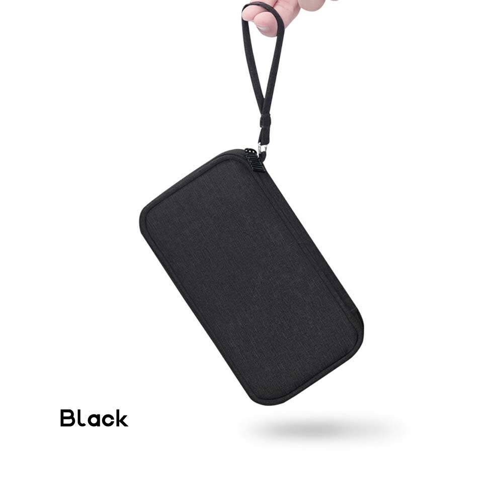 Caixa de transporte de banco de potência, para xiaomi/romoss/anker/ravpower bateria externa compacta: Black