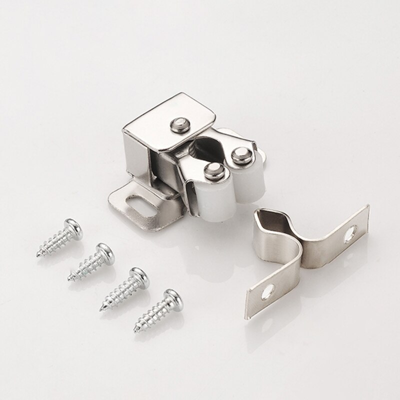 10pcs/set Zinc Alloy Cabinet Door Magnetic Clip-on Anti-collision Doorstop Wardrobe Cabinet Latches Home Furniture Accessories