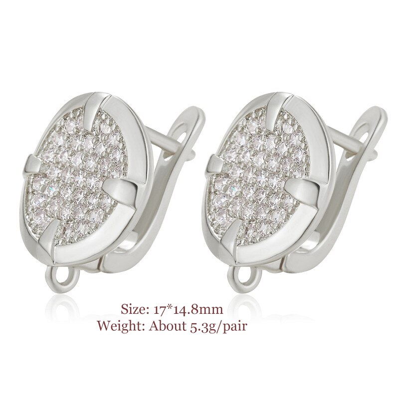 Multi-Stil Glänzende Strass Ohrring Haken Verschlüsse Zirkon Ohrringe Erkenntnisse Für Frauen DIY Schmuck Zubehör Liefert: 1652