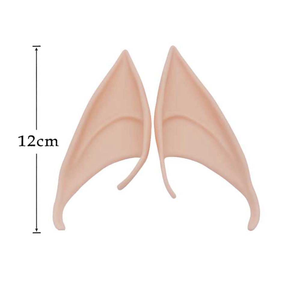 Begränsa 100 halloween latex elf öron älva pixie cosplay krok på fancy dress öron tillbehör: Ljus hudton -20cm
