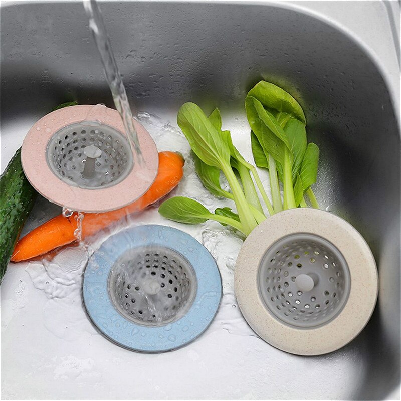 1pc Kitchen Funnel Bathroom Silicone Sink Strainer Stopper Floor Drain Hole Hair Catcher Tool Anti-blocking Kichen Accessories