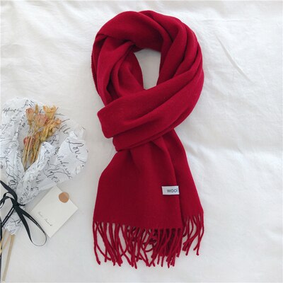 Luna & Dolphin Engeland Vrouwen Kasjmier Virgin Wol Sjaals 190x30cm Schotland Zwart Wit Plaid Edinburgh Plaid Warm school Sjaals: purplish red