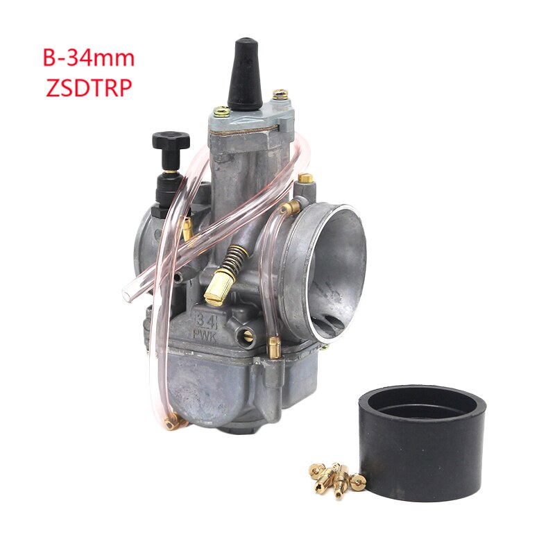 Zsdtrp Motorfiets Voor Keihin Koso Pwk Carburateur Carburador 21 24 26 28 30 32 34 Mm Met Power Jet Fit op Racing Motor: 34mm ZSDTRP