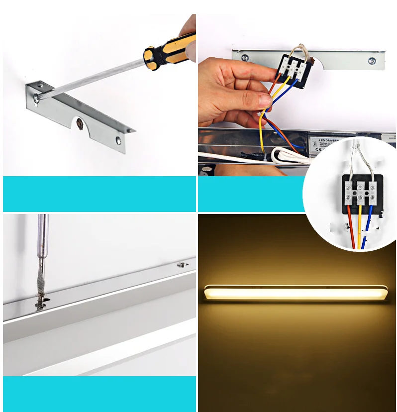 Zauberstab Lampe 12W 16W 22W 85-265V LED Spiegel Licht Wasserdichte LED Schlauch Moderne Acryl spiegel Licht Zauberstab Licht Schlecht Beleuchtung
