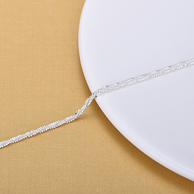 Pulseira prateada 925 da moda