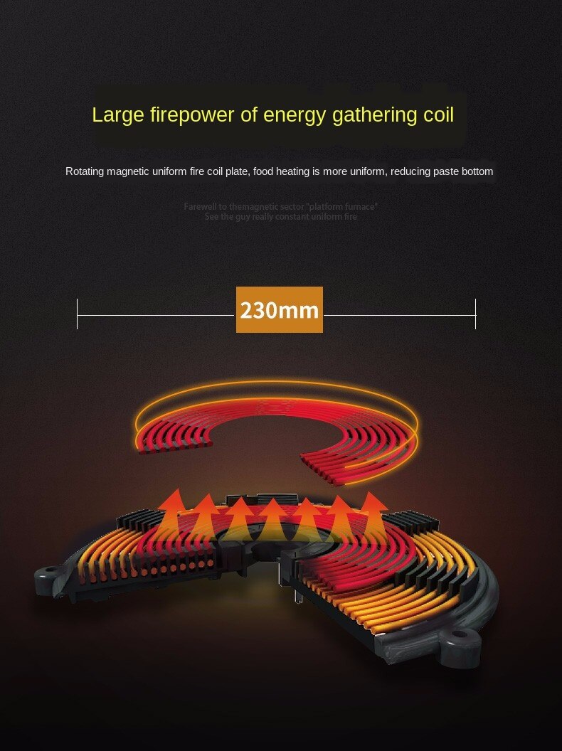 Induction cooker high power 3500W multi functional touch household commercial frying battery stove